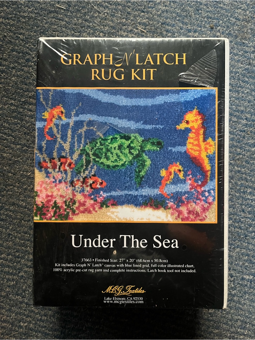 Latch hook rug under the sea (brand new)